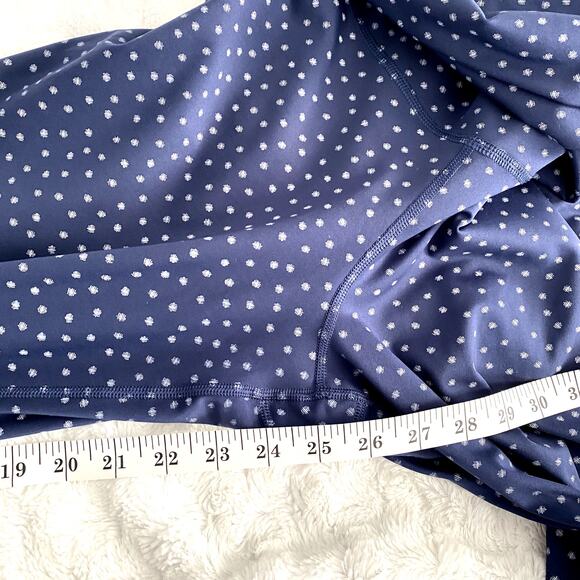 Nike Yoga Navy Polka Dot Twist 7/8 Cropped Athletic Tights Leggings XL - Picture 7 of 7